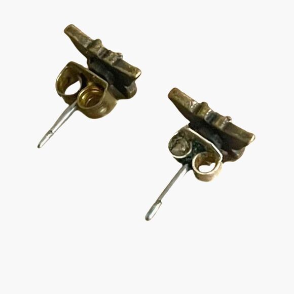 Butterfly stud earrings pierced ears girls women fairycore cottagecore Vtg y2k - Picture 2 of 3